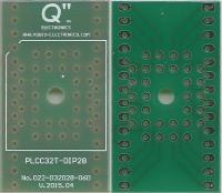 Płytka przejściówka PLCC32T-DIP28 0.6